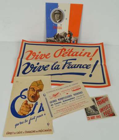 Guerre 1939/1945 - 5 Documents - Légion française 