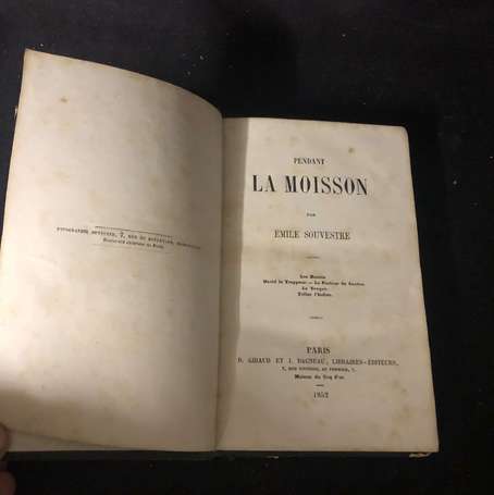 Livre - Pendant la moisson , par Emile Souvestre ,