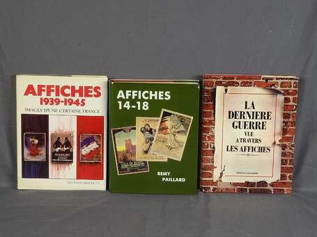 AFFICHES DE GUERRE : 3 ouvrages de référence : 