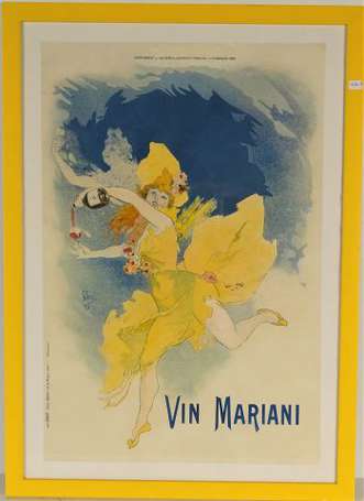 Vin Mariani Affiche entoilée illustrée par Jules 