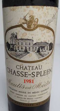1 Bt Moulis en Médoc Château Chasse-spleen 1981. 