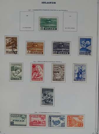 ISLANDE. Sur feuilles d'album. Beau lot de timbres