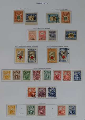 ESTONIE. Petit lot de timbres sur feuilles d'album