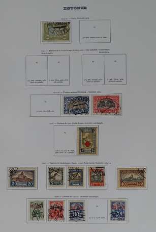 ESTONIE. Petit lot de timbres sur feuilles d'album