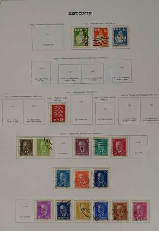 ESTONIE. Petit lot de timbres sur feuilles d'album