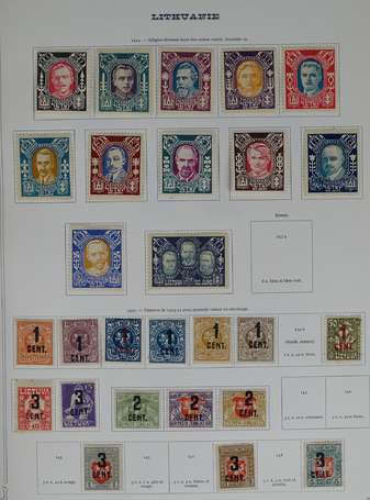 LITHUANIE. Petit lot de timbres sur feuilles 