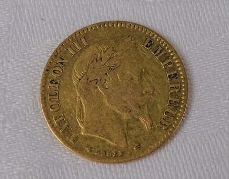 Une pièce 10 francs or Napoléon III 1866 tête 