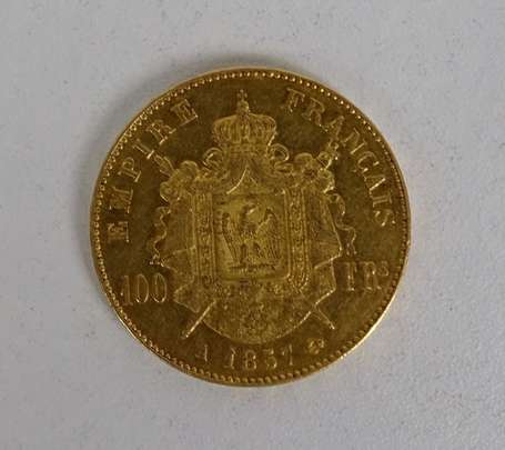 1 pièce de 100 Francs or. Napoléon III non lauré. 