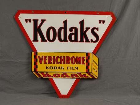 KODAKS Verichrome : Plaque émaillée double-face à 