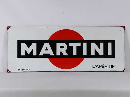 MARTINI : Bandeau émaillé plat à oreilles. Pub - 