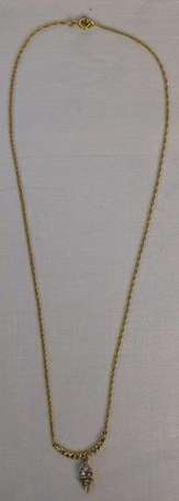 Collier en or jaune 18K (750°/00) le motif central