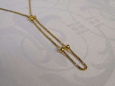 Collier en or jaune 18K (750°/00), la maille 