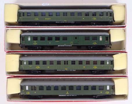 France Train en boite- Lot de 4 voitures PLM, ref 