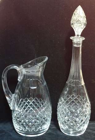 BACCARAT - Carafe et pichet à eau en cristal 