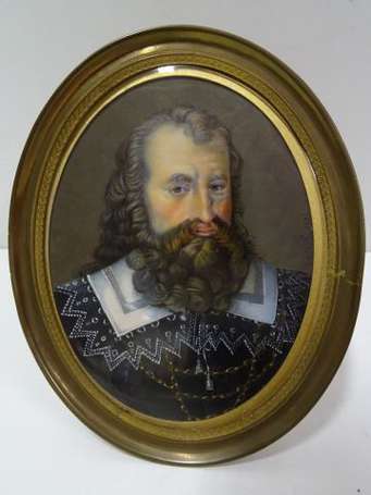BERTAULT XIXe - Portrait présumé de Sully. 