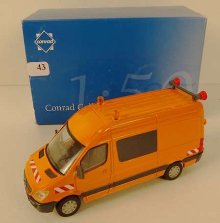 CONRAD-Camionnette SPRINTER MERCEDES orange, neuf 