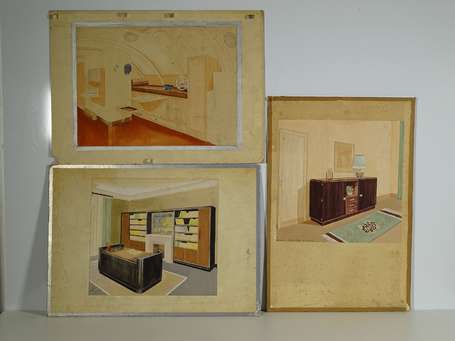 GOULET Henri-Paul (1918-2011) - Trois projets 