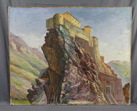 BRETEAU Emile 1877-1953. Citadelle de Cortes. 