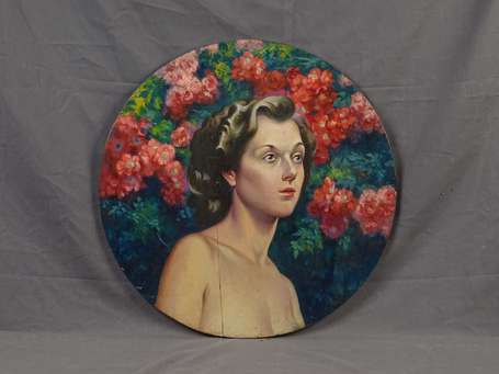 CHANTEAU Alphonse (1874-1958) Portrait de femme 