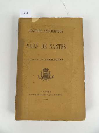 TREMAUDAN (Joseph de) - Histoire anecdotique de la