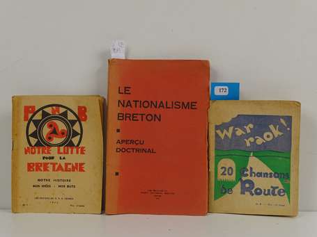 Ensemble de 3 plaquettes : Le nationalisme breton.