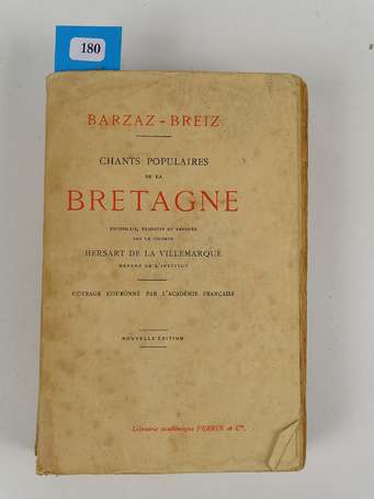 HERSART DE LA VILLEMARQUE [(Th.)] - Barzaz-Breiz. 