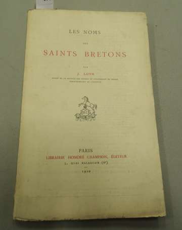 NV     LOTH (J.) - Les noms des Saints Bretons - 