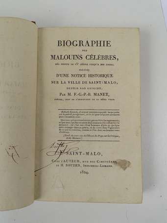 MANET (F.-G.-P.-B.) - Biographie des Malouins 