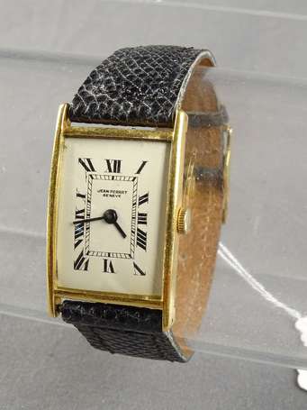 JEAN PERRET - Montre bracelet, le boitier en or 