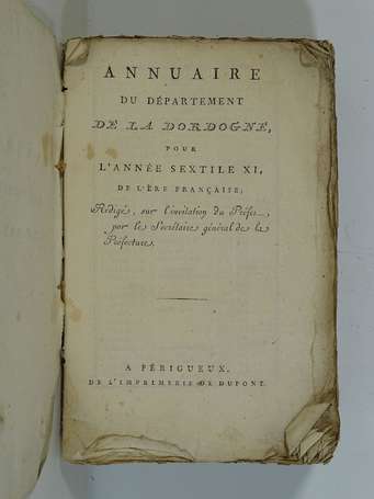 [DORDOGNE] - Annuaire du département de la 