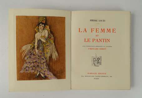 LOUYS (Pierre) - La femme et le pantin - Paris ; 