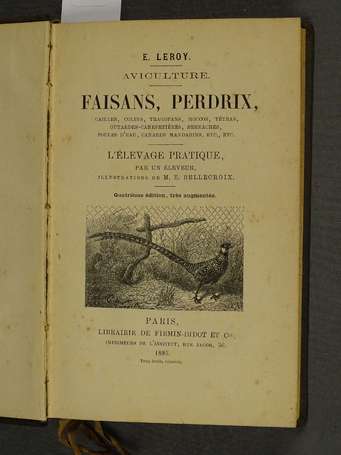 LEROY (E.) - Aviculture. Faisans, perdrix, 