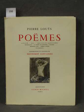 LOUYS (Pierre) - Poëmes - Paris ; Albin Michel, 