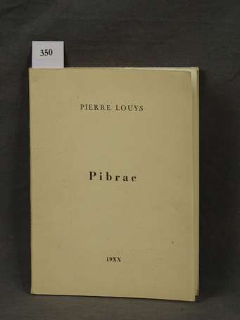 [CURIOSA] - LOUYS (Pierre) - Pibrac - Sans lieu, 