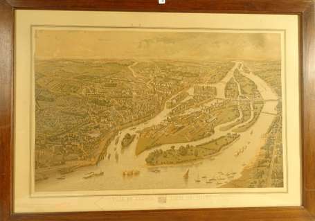 HUGO D'ALESI F. (1849-1906) - Carte de la ville de