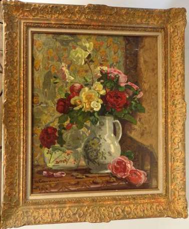 CAVAR OC Honoré (1846-1930) - Bouquet de roses. 