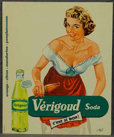 VERIGOUD Soda : Panonceau illustré d'une jeune 