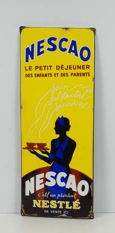 NESCAO Le Petit Déjeuner : Plaque émaillée plate à