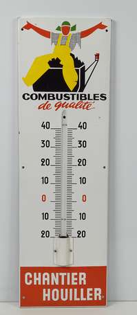 CHANTIER HOUILLER : Thermomètre émaillé plat à 