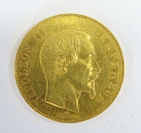 1 pièce 50 francs or Napoléon III tête nue 1855 