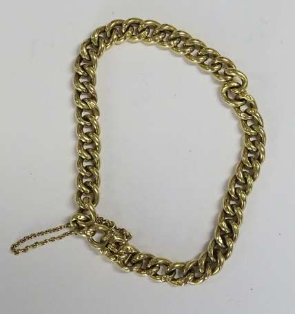 Bracelet maille gourmette en or jaune 18K 