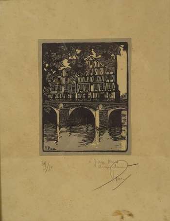 PINAL Fernand (1881-1958) - Vue d'un pont. 