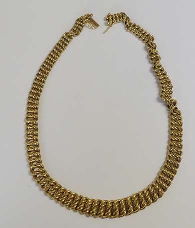 Collier maille américaine en or jaune 18K 