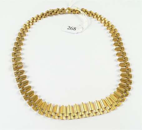 Collier ras le cou en or jaune 18K (750°/00) 