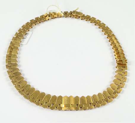 Collier ras le cou en or jaune 18K (750°/00) 