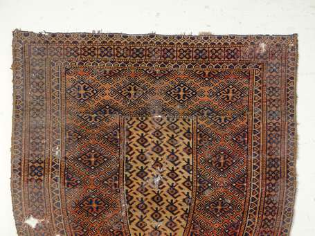 Tapis Turkmène (chaîne, trame et velours en 