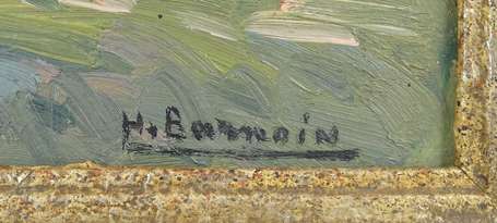 BARNOIN Henri (1882-1940) - Etude de pins. Huile 