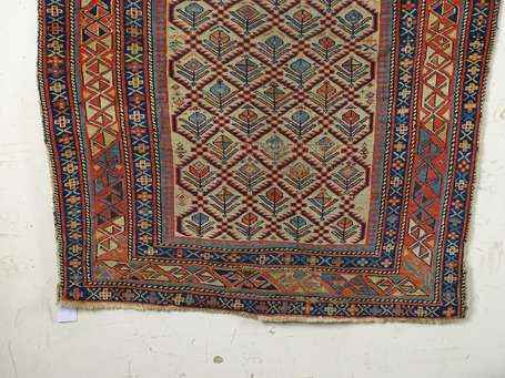 Tapis Chirvan Daghestan (chaîne, trame et velours 