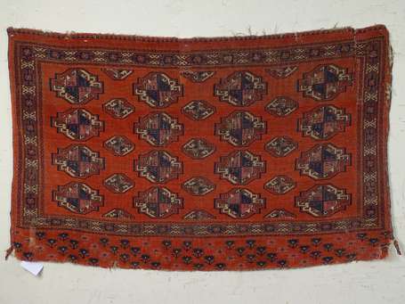 Tapis Turkmène (chaîne, trame et velours en 