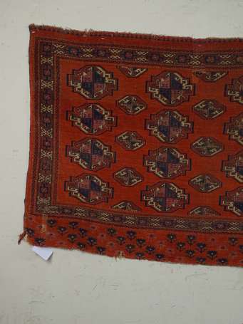 Tapis Turkmène (chaîne, trame et velours en 